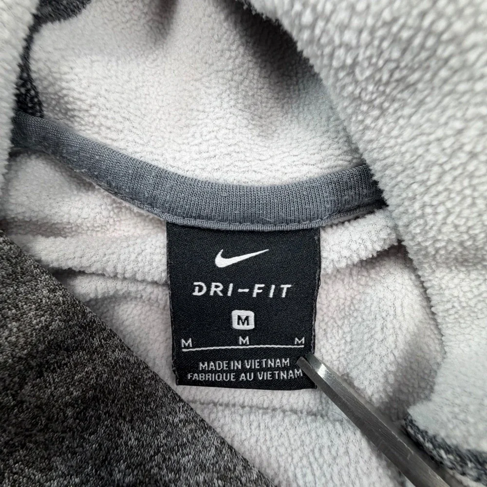 Nike Dri-FIT Girls Hoodie Grey Pink Colorblock Swoosh Pullover‎ Size M Medium